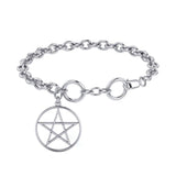 Five-Pointed Star Sterling Silver Bracelet TBL051