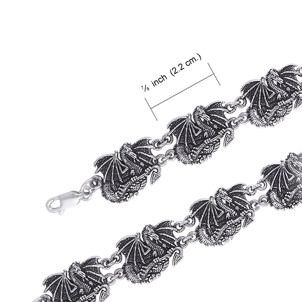 Dragon Link Silver Bracelet TBL077