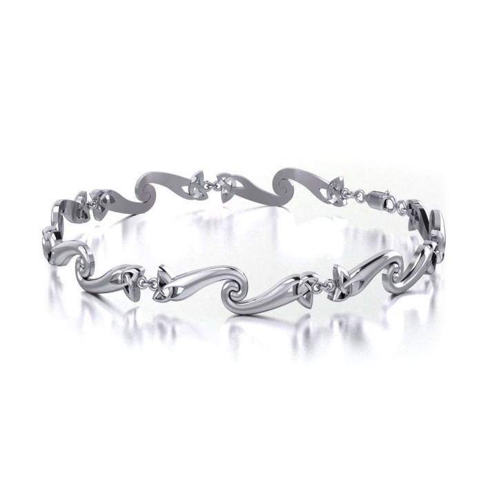 Celtic Elegant Triskele Silver Bracelet TBL121 - Jewelry