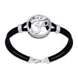Om Leather Cord Bracelet TBL208 - Jewelry