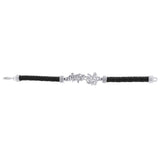 Om mani padme hum Sterling Silver with Leather Cord Bracelet TBL274 - Jewelry