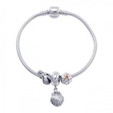 Shell Sterling Silver Bead Bracelet TBL346 - Jewelry