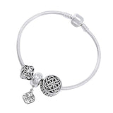 Celtic Knot Sterling Silver Bead Bracelet TBL347 - Jewelry