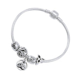 Trinity Knot Sterling Silver Bead Bracelet TBL348 - Jewelry