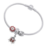 Lady Bug Sterling Silver Bead Bracelet TBL362 - Jewelry