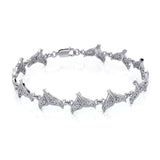 Celtic Whale Tail Silver Link Bracelet TBL397 - Jewelry