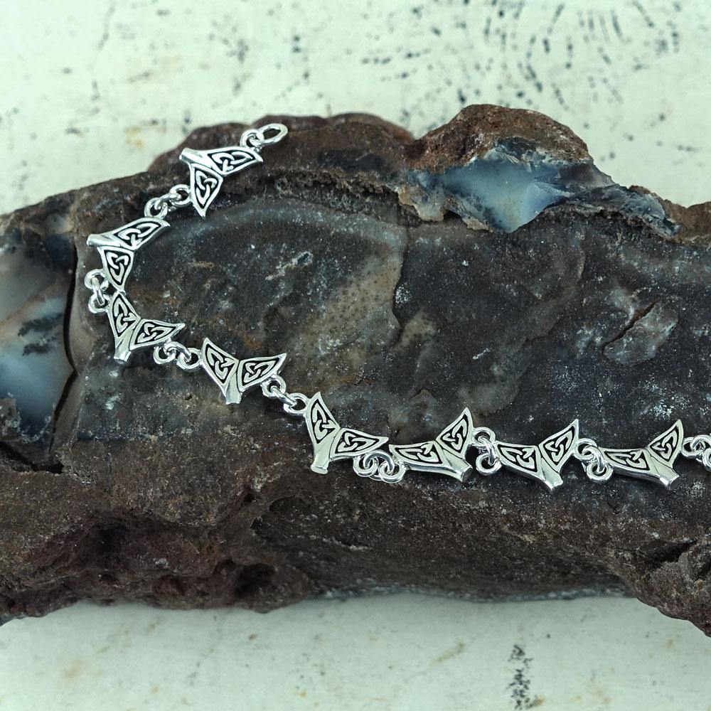 Celtic Whale Tail Silver Link Bracelet TBL397 - Jewelry