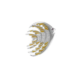 Tropical Fish Silver Brooch with Yellow Enamel TBR264 - Jewelry