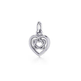 Celtic Knotwork Heart Silver Charm TC1064 - Jewelry