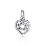 Celtic Knotwork Heart Silver Charm TC1064 - Jewelry