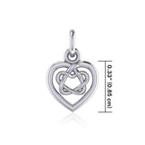 Celtic Knotwork Heart Silver Charm TC1064 - Jewelry