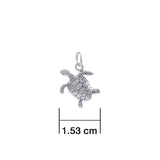 Silver Turtle Charm TC437 - Jewelry