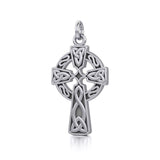 Celtic Knotwork Celtic Cross Silver Charm TC558