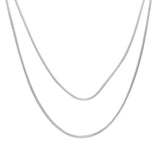 Double Snake Sterling Silver Chain TCH029 - Jewelry