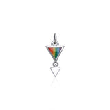 Rainbow Triangle Silver Charm TCM014 - Jewelry