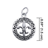 Celtic Fleur De Lis Silver Charm TCM030 - Jewelry