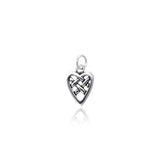 Celtic Knotwork Heart Silver Charm TCM047 - Jewelry