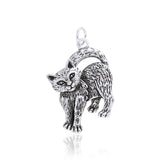 Silver Kitty Charm TCM086