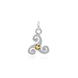 Silver Celtic Triskele Birthstone Charm TCM271 - Jewelry