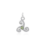 Silver Celtic Triskele Birthstone Charm TCM271 - Jewelry