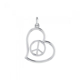 Love Peace Silver Charm TCM397