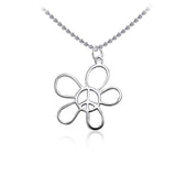 Flower Peace Silver Charm TCM398 - Jewelry
