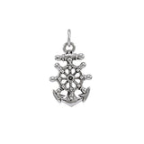 Anchor with Wheel Silver Charm TCM563 - Jewelry