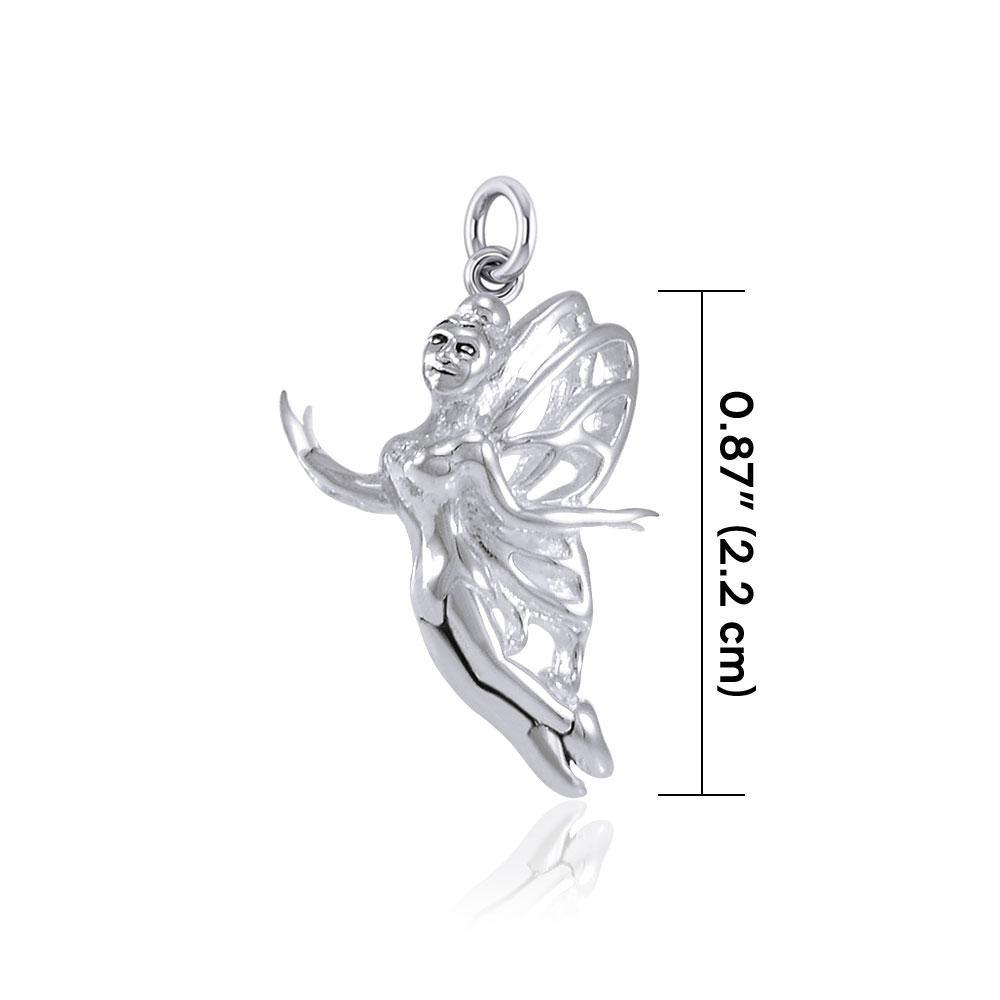 Enchanted Flying Fairy Silver Charm TCM658 - Jewelry