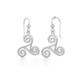 Celtic Silver Spiral Earrings TE102