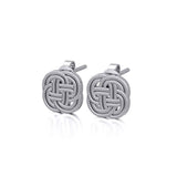 Celtic Knotwork Silver Post Earrings TE1038 - Jewelry