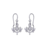 A beautiful glory of Scotland ~ Sterling Silver Jewelry Scottish Thistle Earrings TE1042 - Jewelry