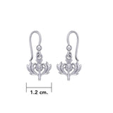 A beautiful glory of Scotland ~ Sterling Silver Jewelry Scottish Thistle Earrings TE1042 - Jewelry