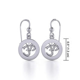 Om Meditation Silver Earrings TE1053 - Jewelry