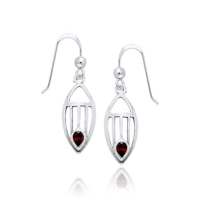 Art Deco Silver Earrings TE1094 - Jewelry