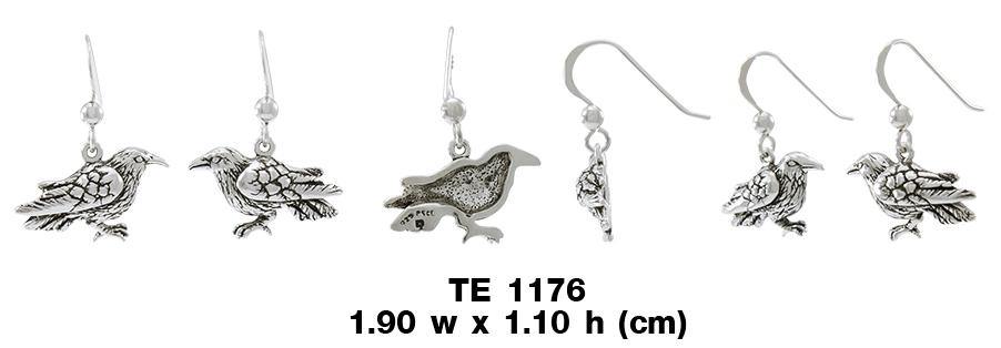 Drawn by the Raven mystery ~ Sterling Silver Earrings TE1176 - Jewelry