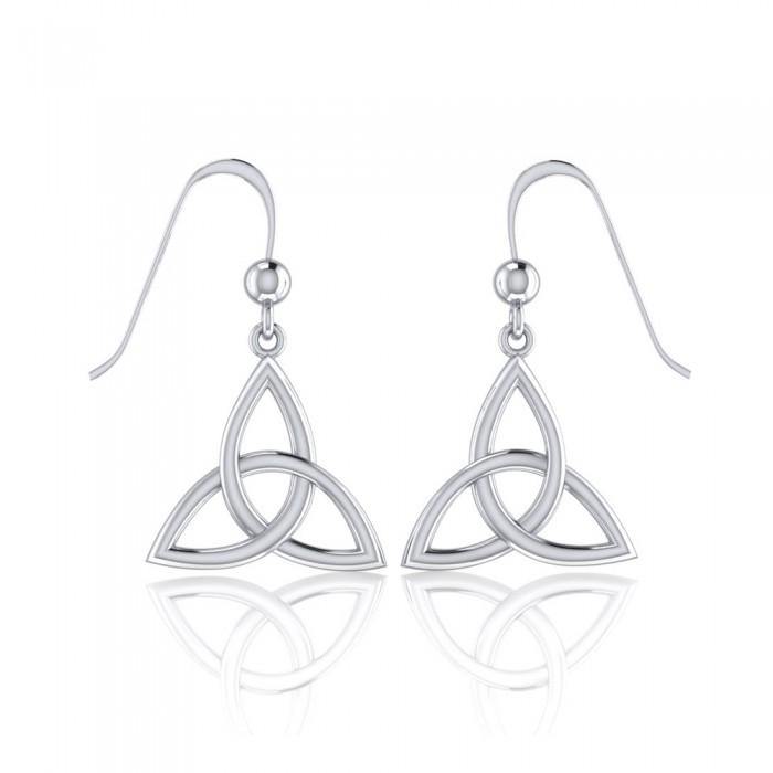 Endless Connection in Celtic Triquetra ~ Sterling Silver Jewelry Dangling Earrings TE128 - Jewelry