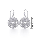 Celtic Knotwork Silver Earrings TE129 - Jewelry