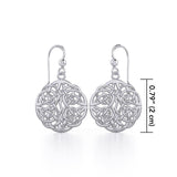 Celtic Knotwork Silver Earrings TE129 - Jewelry