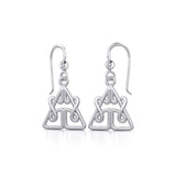 Celtic Knotwork Silver Earrings TE2061 - Jewelry