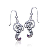 Celtic Knotwork Bird Silver Earrings TE2065 - Jewelry