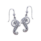 Celtic Knotwork Bird Silver Earrings TE2065 - Jewelry