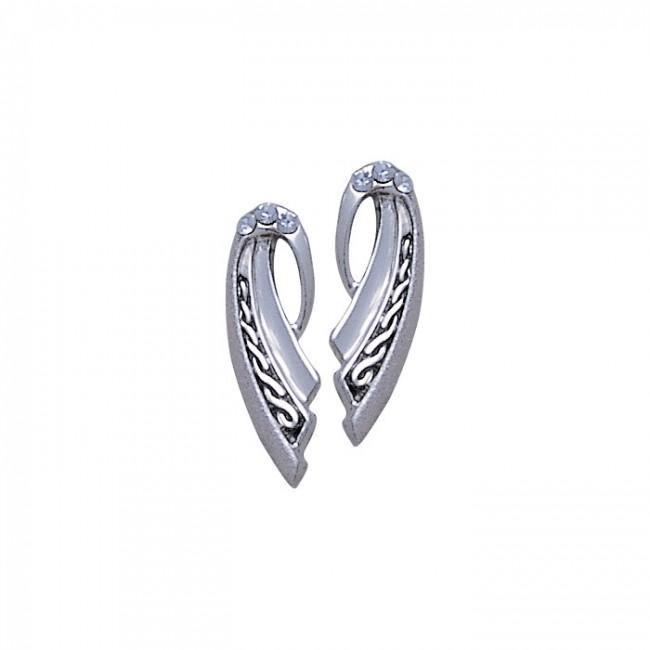Celtic Knotwork Silver Earrings TE2135 - Jewelry