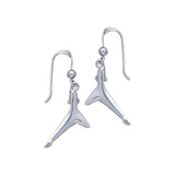 Black TipShark Tail Sterling Silver Hook Earring TE2226