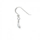 Inlaid Whale Tail Silver Earrings TE2501 - Jewelry