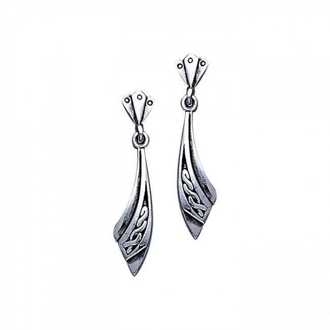 Celtic Knotwork Silver Earrings TE2548 - Jewelry