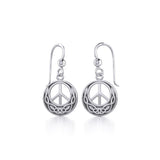 Celtic Knotwork Peace Sterling Silver Earrings TE2631