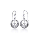 Celtic Knotwork Peace Silver Earrings TE2631