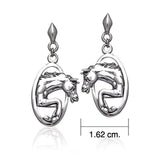 Running Horse Silver Earrings TE2708 - Jewelry