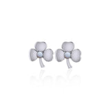 Celtic Shamrock Silver Post Earrings TE2791 - Jewelry