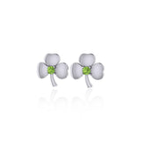 Celtic Shamrock Silver Post Earrings TE2791 - Jewelry